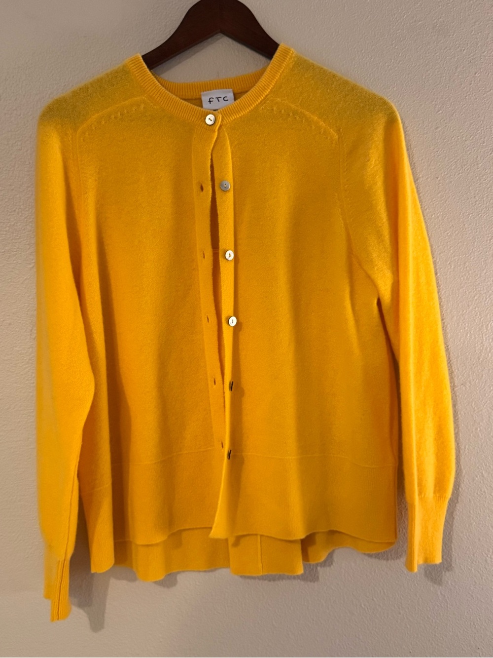 TC Sunny Yellow Button-Front Cardigan